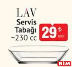 LAV SERVİS TABAĞI 230 CC